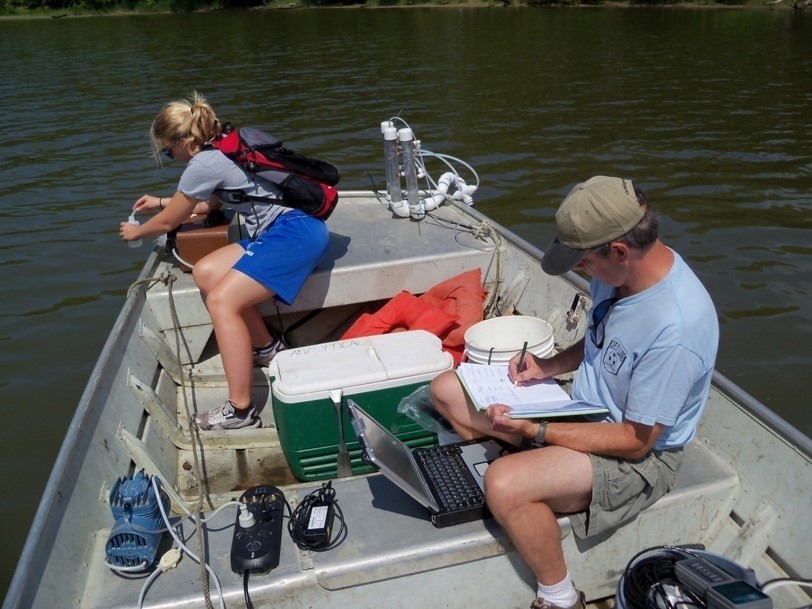 pCO2 sampling in boat