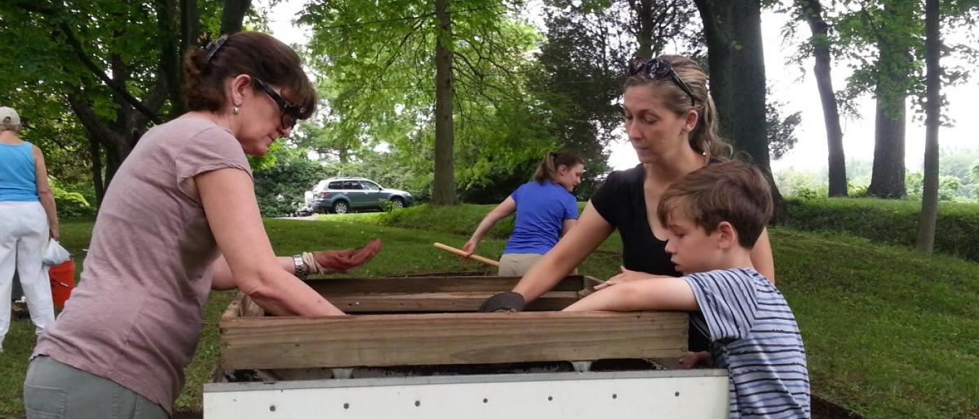 Archaeology citizen scientists dig near Homestead House